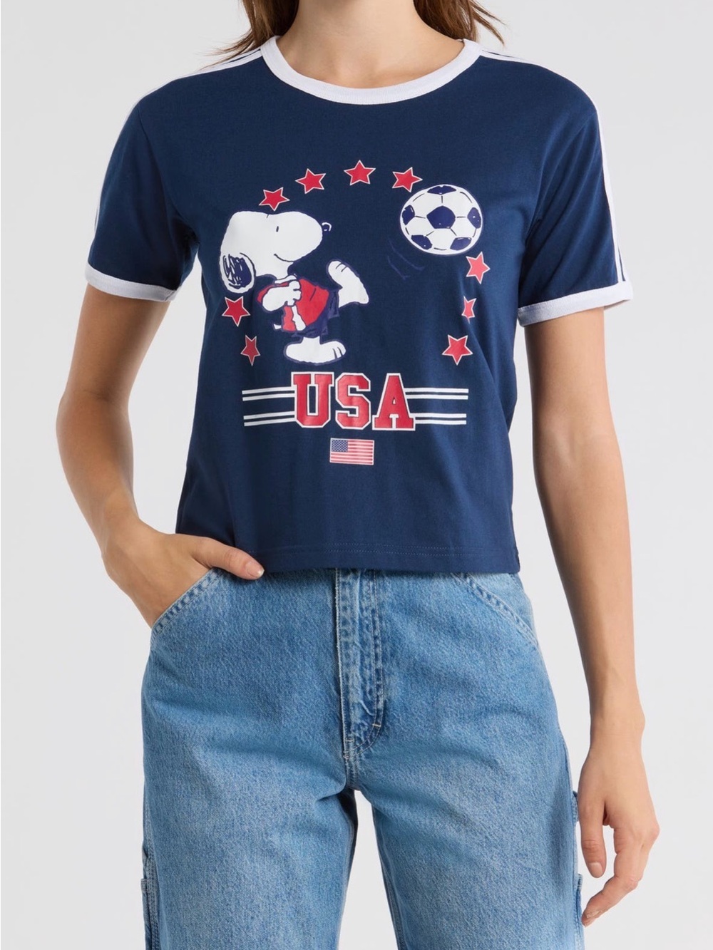 Ripple Junction Snoopy USA Soccer Tee